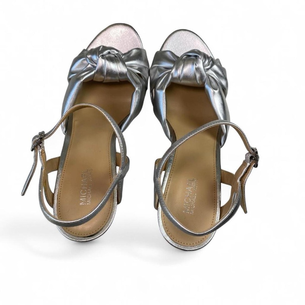 Michael Kors Silver High Heel Sandals - Picture 2 of 7
